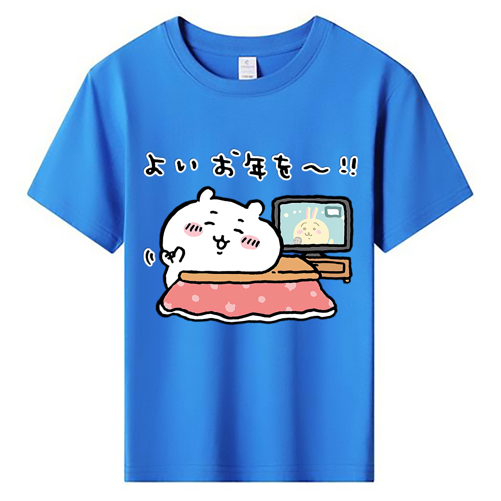 （画像用） ちいかわ ちいかわ Chii-kawa chiikawa 綿100％キッズTシャツ（フロントプリント）